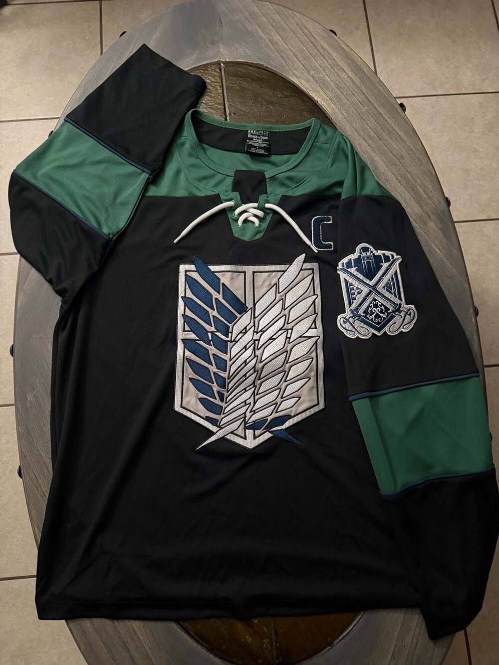 BoxLunch Attack on Titan Captain Levi Hockey Jersey Size L